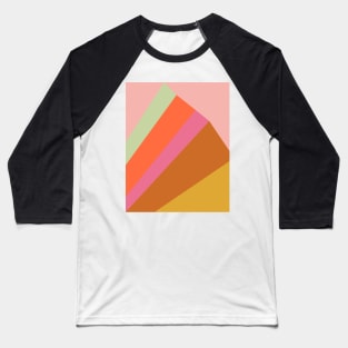 Abstract Geometric Rainbow Mountain Baseball T-Shirt